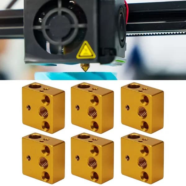 Печатающая головка CR-10 нагревательный блок, совместимый, Золотой, 1 шт