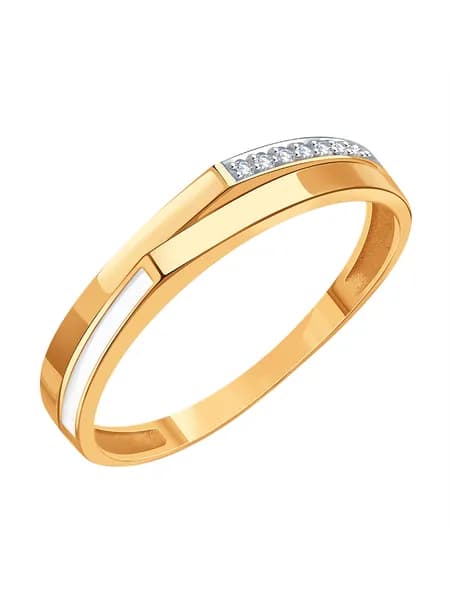 Кольцо серебряное женское 925 пробы с фианитами, KARATOV