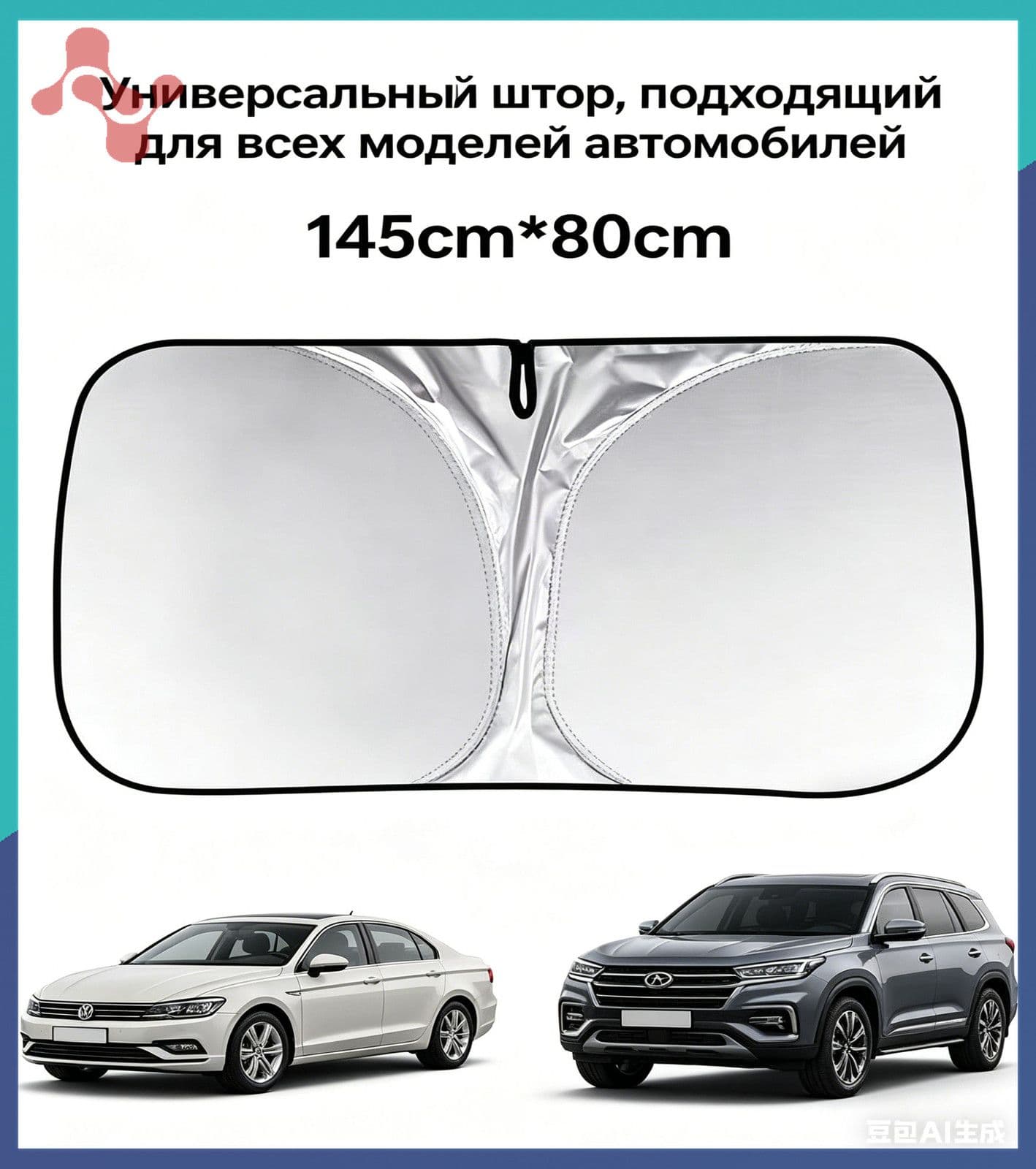 Чехол на автомобиль 145*80*1, Фольга, 1 шт.