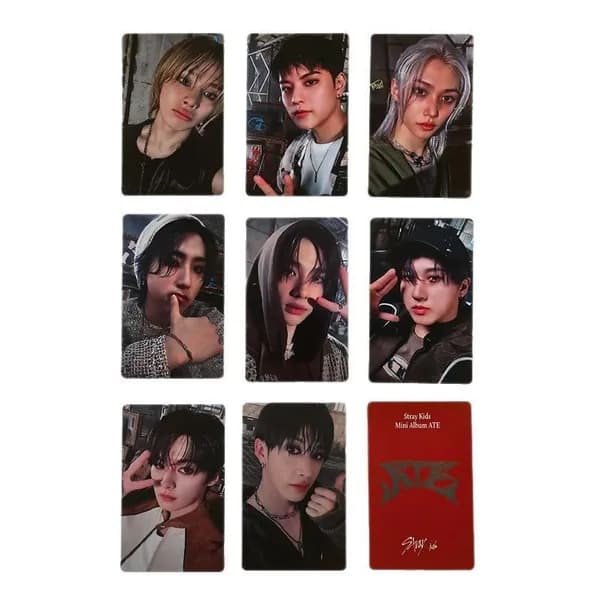 Карточка KPOP Stray Kids HOP ATE, SKZOO FELIX Фотокарточка,Набор 8 штук к поп карты