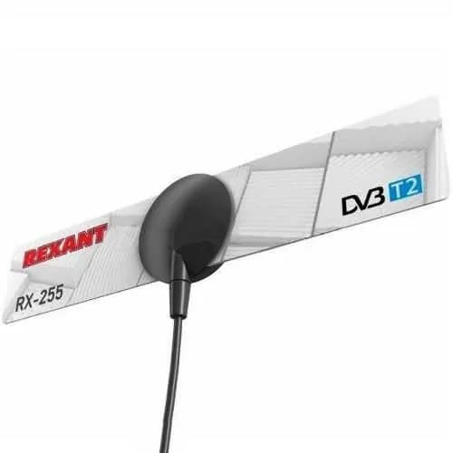 Антенна для цифрового ТВ комнатная DVB-Т2 Rexant RX-255 активная для цифрового телевидения