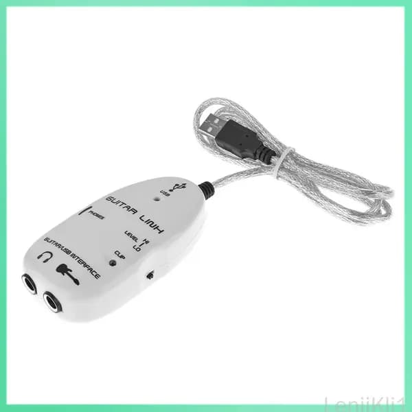 USB-аудиоинтерфейс для гитары белый с эффектами и низкой задержкой
