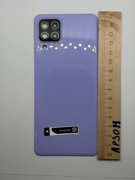 Задняя крышка для Samsung Galaxy A22 (A225F) Фиолетовый Со стеклом камеры Премиум