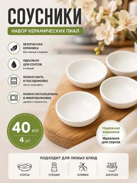 Креманка "Olivia", диаметр 6.5 см, 4 шт