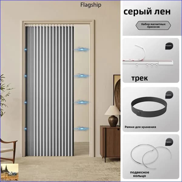 Дверь межкомнатная, Полиэстер с ПВХ покрытием, Глухая