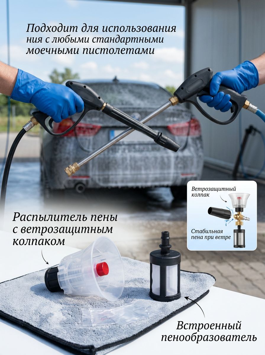 Распылитель пены, форсунка для пены, пластик,