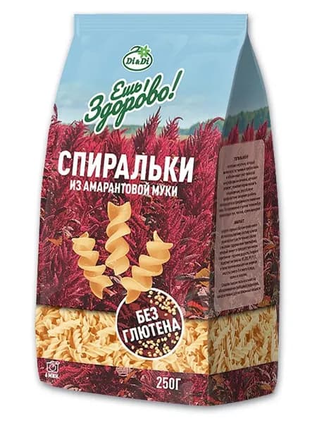 Спиральки Ешь ЗдорОво из амарантовой муки без глютена 250 г