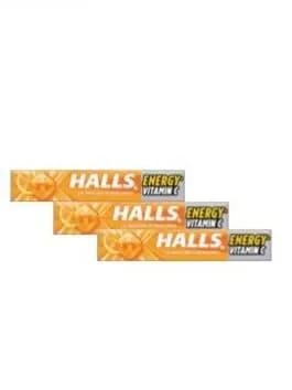 Леденцы Halls с витамином С и вкусом апельсина,3уп по 25г