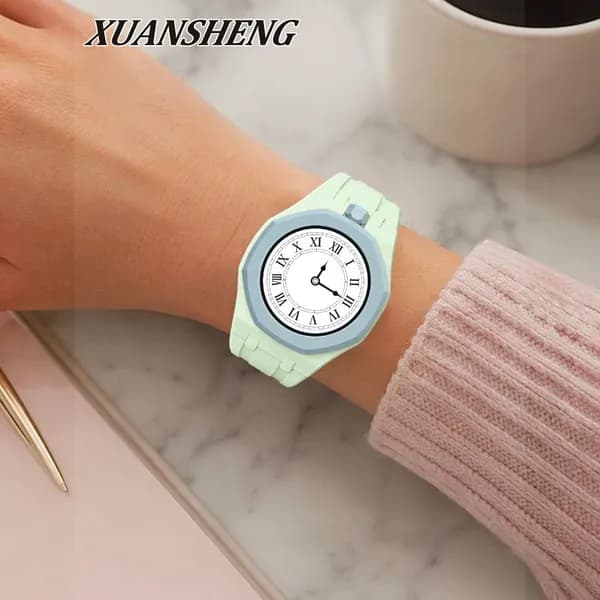 Чехол из биокерамики и силиконовый ремешок для часов Swatch Royal Pop