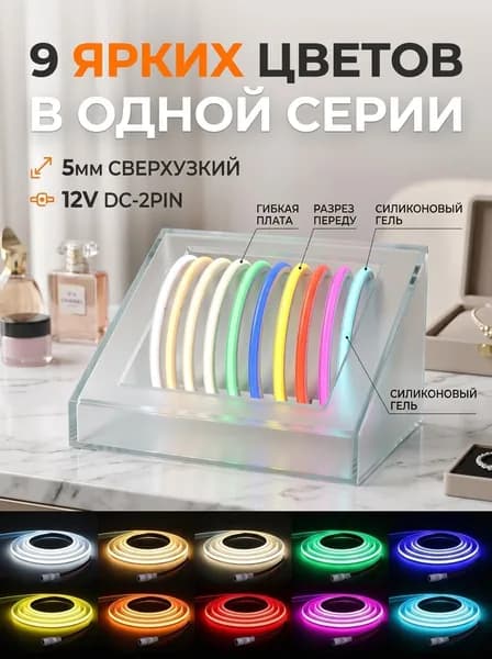 Светодиодная лента 5 Вт, IP20, Темно-синий, 1 шт