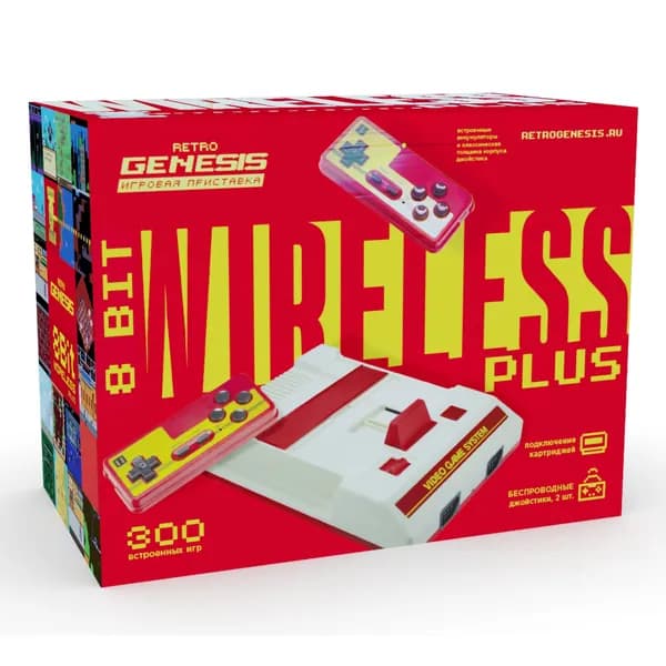 Игровая приставка Retro Genesis 8 Bit Wireless Plus (300 игр)