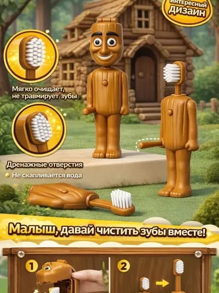 Зубная щётка, в стиле Тун Сахур