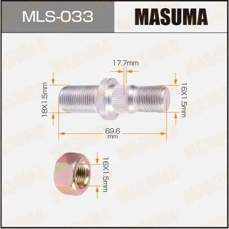 Шпилька колесная nissan oem 40223-63t00 (truck) MASUMA MLS033, oem 4022363t00