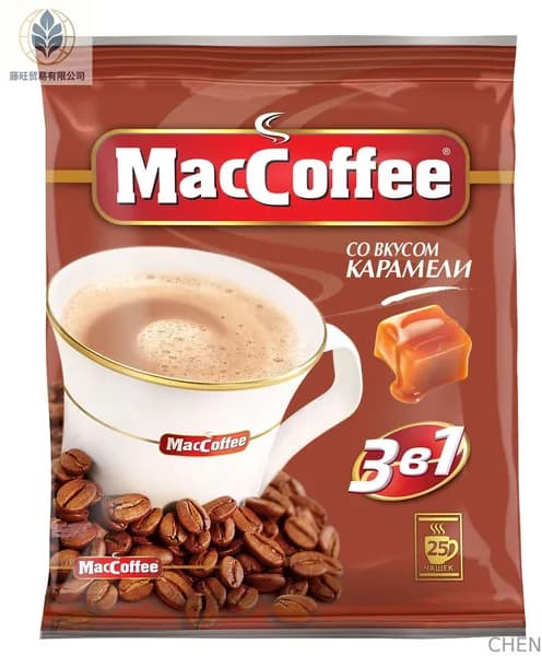 Кофейный напиток MacCoffee, 3 в 1, со вкусом карамели, 25шт