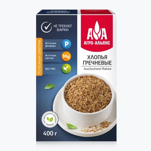 Хлопья гречневые Агро-Альянс 400 г