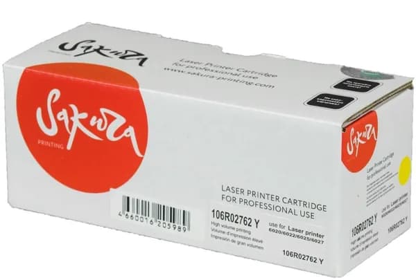 Sakura 106R02762 Картридж лазерный желтый 1000 стр