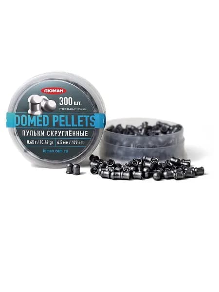 Пули для пневматики Люман Domed pellets 4,5 мм, 0,68г оживальные 450 штук (1 банка)