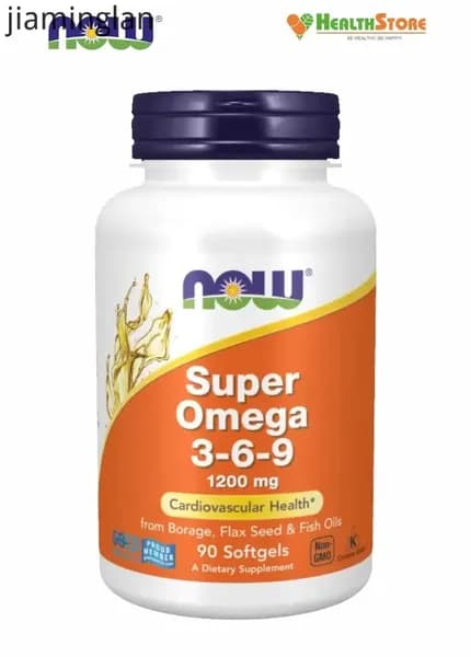 NOW Super Omega 3-6-9 Fish Oil 90 софтгелевых капсул, Нау Супер Омега 3-6-9 1200 мг