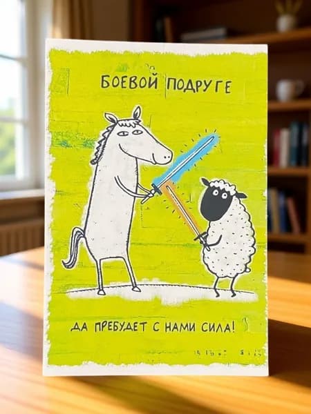 Открытка №2 "С днем рождения подруга" 10*15
