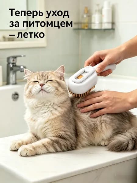 Массажная расческа-спрей для домашних животных