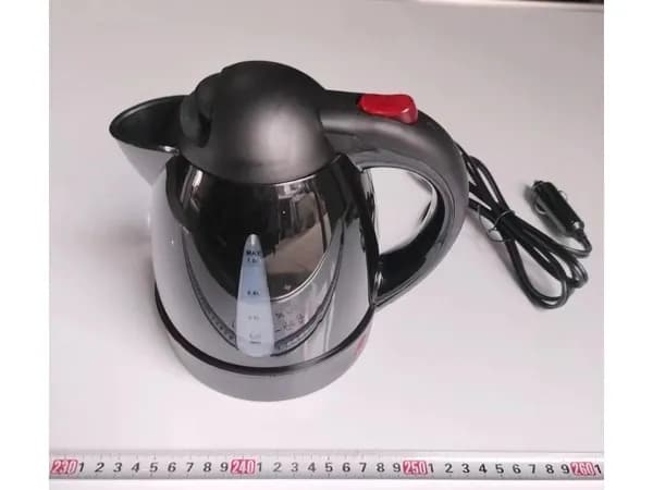 Электрический чайник 1,0л 12V 150W_черный_12, черный