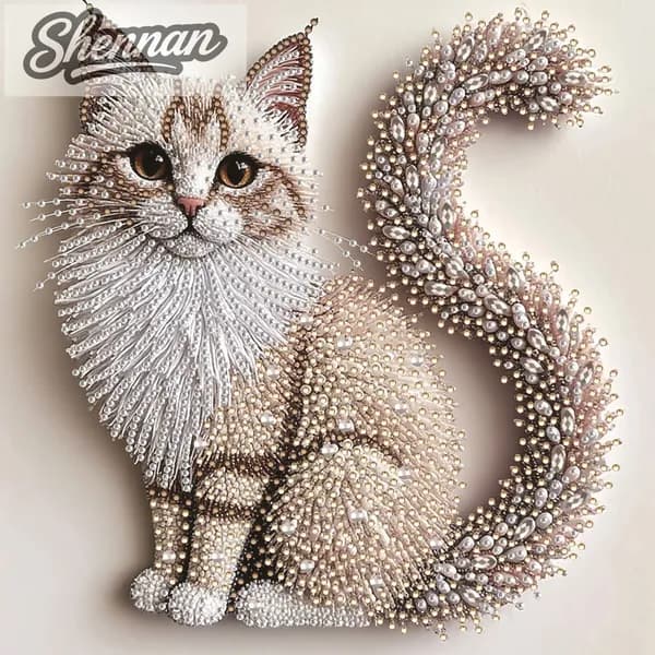 Алмазная мозаика "Кошка" Картина стразами Алмазное хобби 30х30см