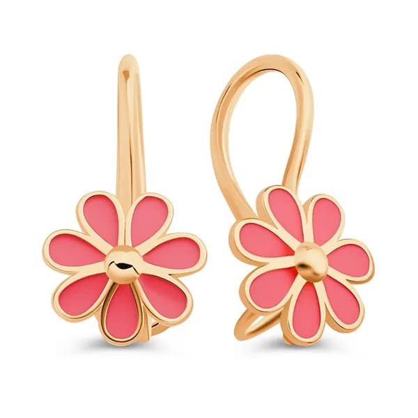 Серьги детские из красного золота 375 пробы 585GOLD