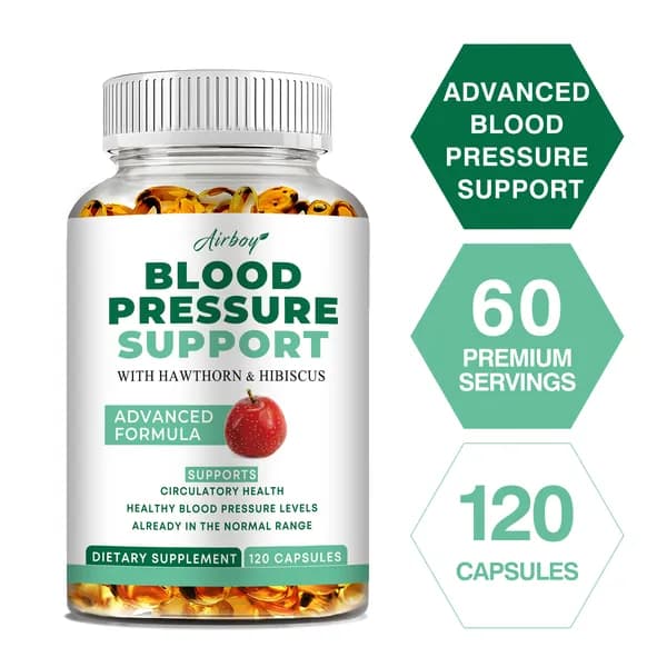 Airboy Blood Pressure Support помогает поддерживать здоровье кровеносной системы и нормальное артериальное давление. 120 капсул