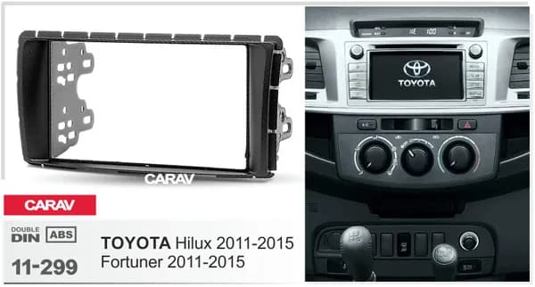 Переходная рамка 2-DIN для TOYOTA Hilux, Fortuner, SW4 2011-15 CARAV 11-299