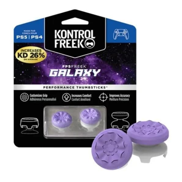 Накладки на стики Galaxy Black для DualShock4 и DualSense,пурпурный