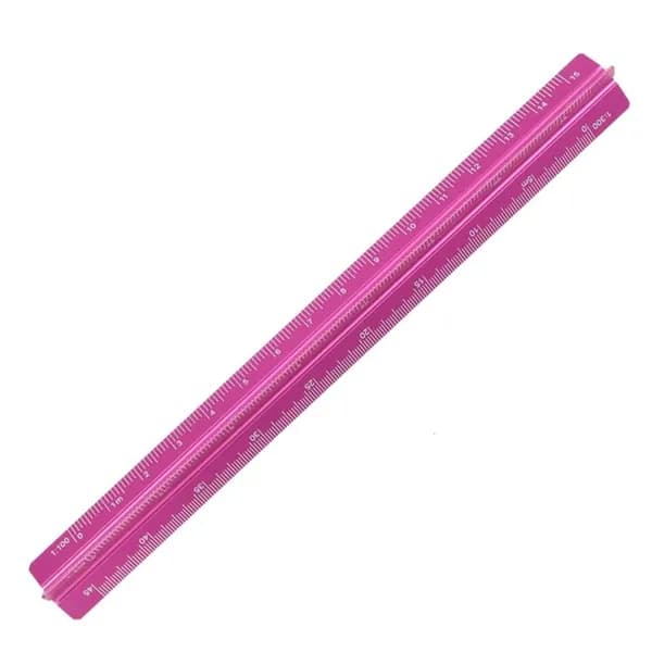 Архитектурная масштабная линейка, Розово-красный - 15cm