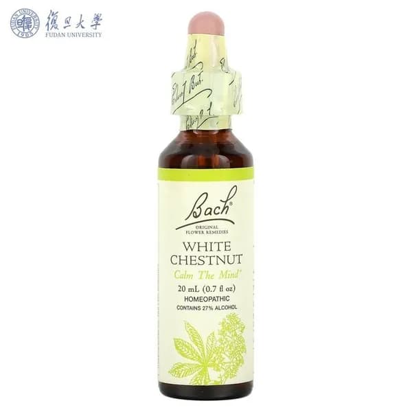 Bach, Original Flower Remedies, белый каштан, натуральное успокоительное, White Chestnut, 20 мл
