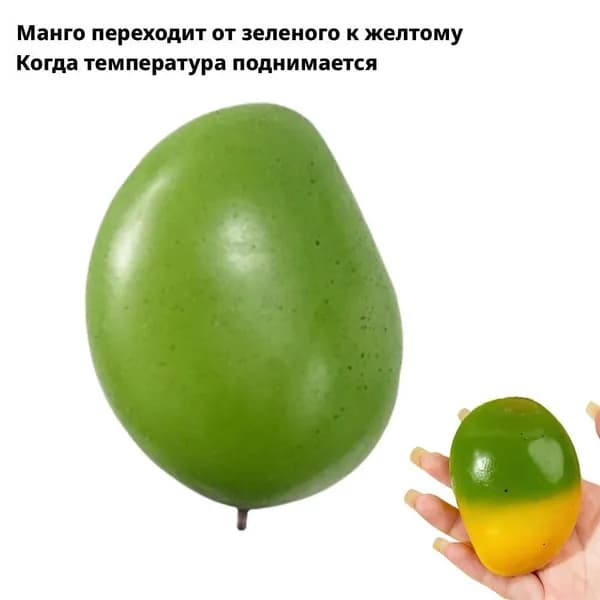 Игрушка антистресс сквиш клубника манго с эффектом смены цвета, сенсорная игрушка TPR