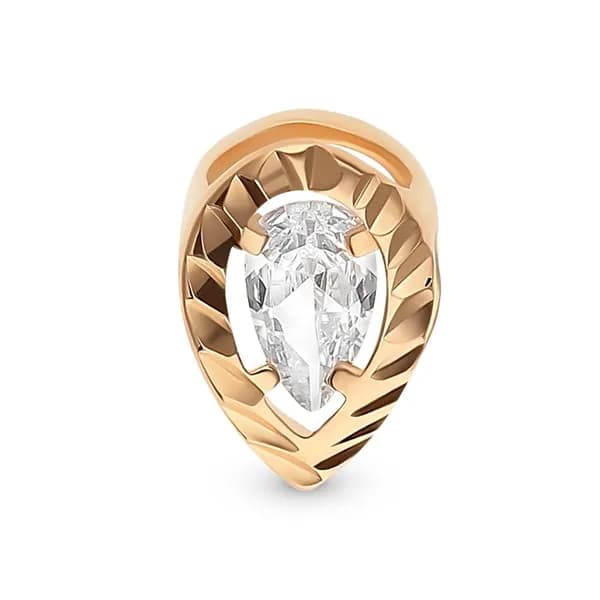 Подвеска на шею с фианитом из красного золота 375 пробы 585GOLD