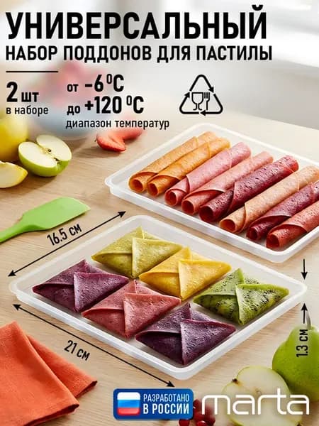 Поддон для пастилы набор 2 шт 21*16.5 см