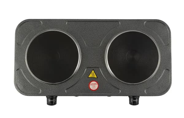 Электрическая настольная плита HomeStar HS-1104 43.5 см 2 конфорки цвет серый