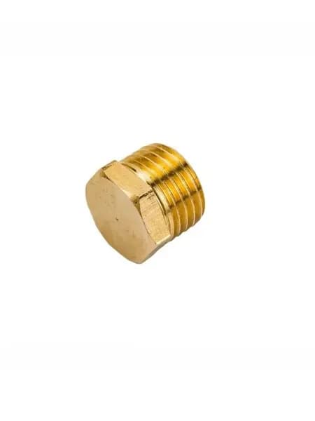 Заглушка латунная 1/4"M, Пневмозаглушка