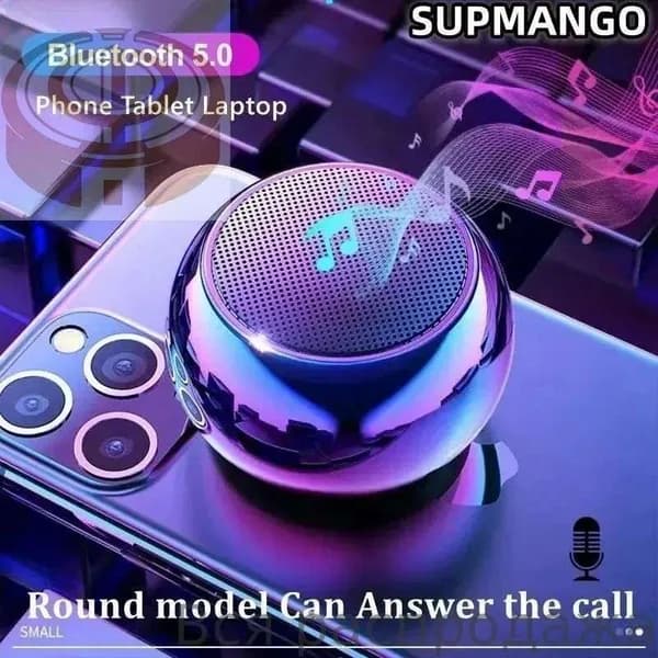 Яркий металлический рабочий стол, миниатюрный динамик, беспроводной Bluetooth - звук.