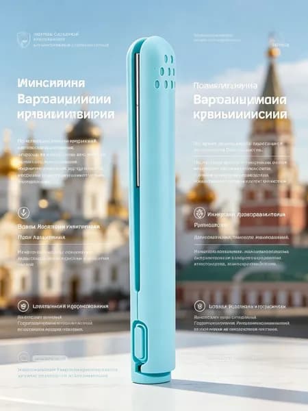 HIBIBUD Мини утюжок 2-в-1 для завивки волос, беспроводной USB, портативный керамический