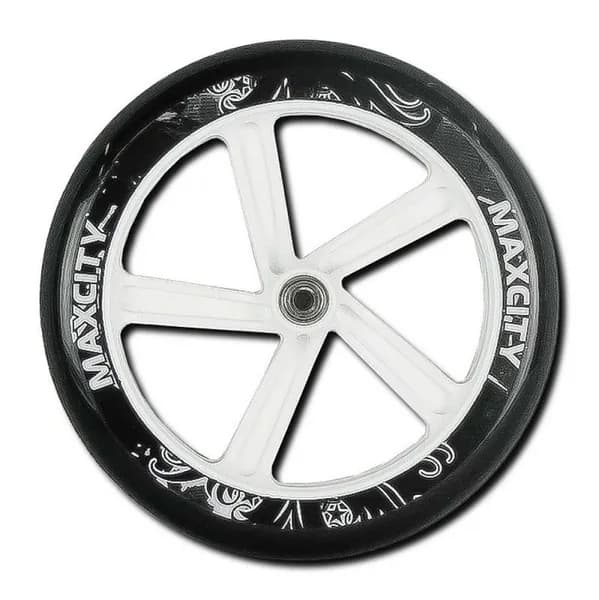 Колесо для самоката MaxCity SC 120 мм. White/Black, с подшипниками