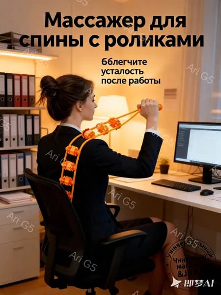 Веревка для всего тела, ручной массажный инструмент для ног, портативный роликовый пояс для спины