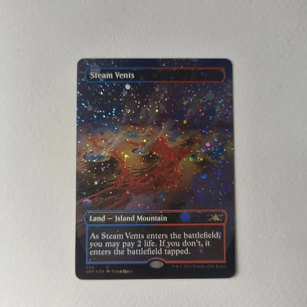 Портативные карты MTG Настройка и прокси высококачественной фольги Стомпинг Земля 531