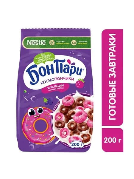 Готовый завтрак Бон Пари Космопончики, 200 г х 6 шт