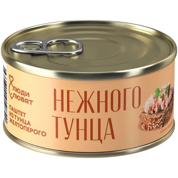 Паштет Люди Любят из тунца желтопёрого, 125г, 6 шт