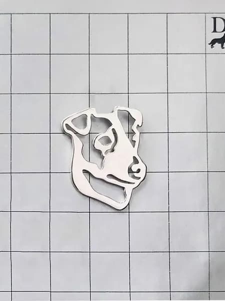 DIAMOND ANIMAL брошь значок с собакой Джек Рассел Терьер, серебро 925 с родием
