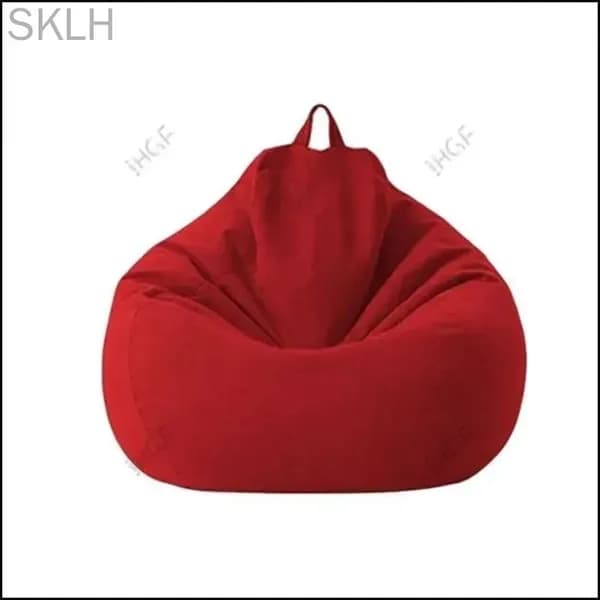 Бескаркасный пуф Груша, Акрил, Размер XXXL,красный, белый