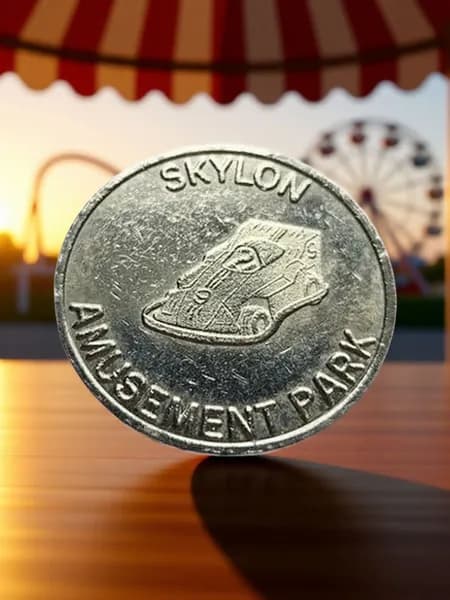 Жетон парка развлечений Skylon. Гоночная машина. Канада