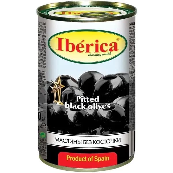 Маслины IBERICA без косточки /жесть/ 360г