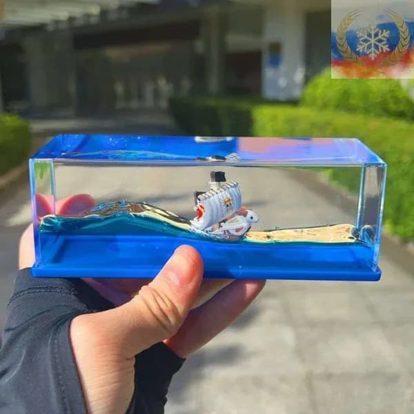 Ван-Пис,Коллекционная модель корабля,дрейфующая бутылка,One Piece Drift Bottle,украшение для рабочего стола,Going Merry/Становишься веселым