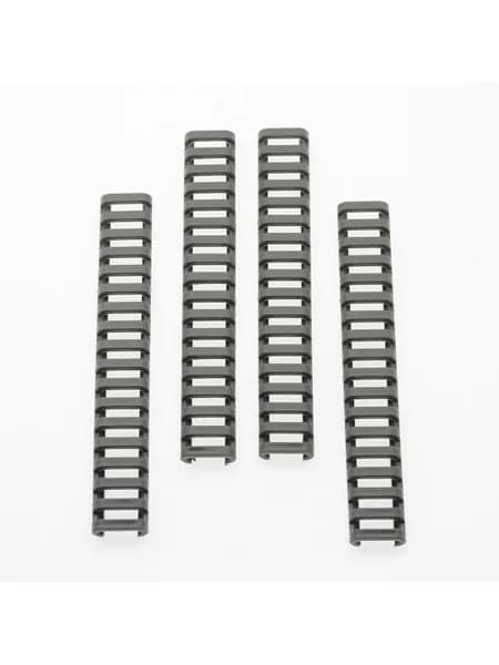 Мягкие накладки на 20-мм планку для M4/416/MK18, зелёные, ABS, 17.5 см, набор 4 шт